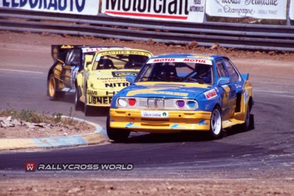 Rallycross World | Patrick Herbert (BMW), Jean-Pierre Sauvion (Porsche 911) and Jean-Pierre Demoisson (Renault Alpine) at Paris-Trappes in 1990